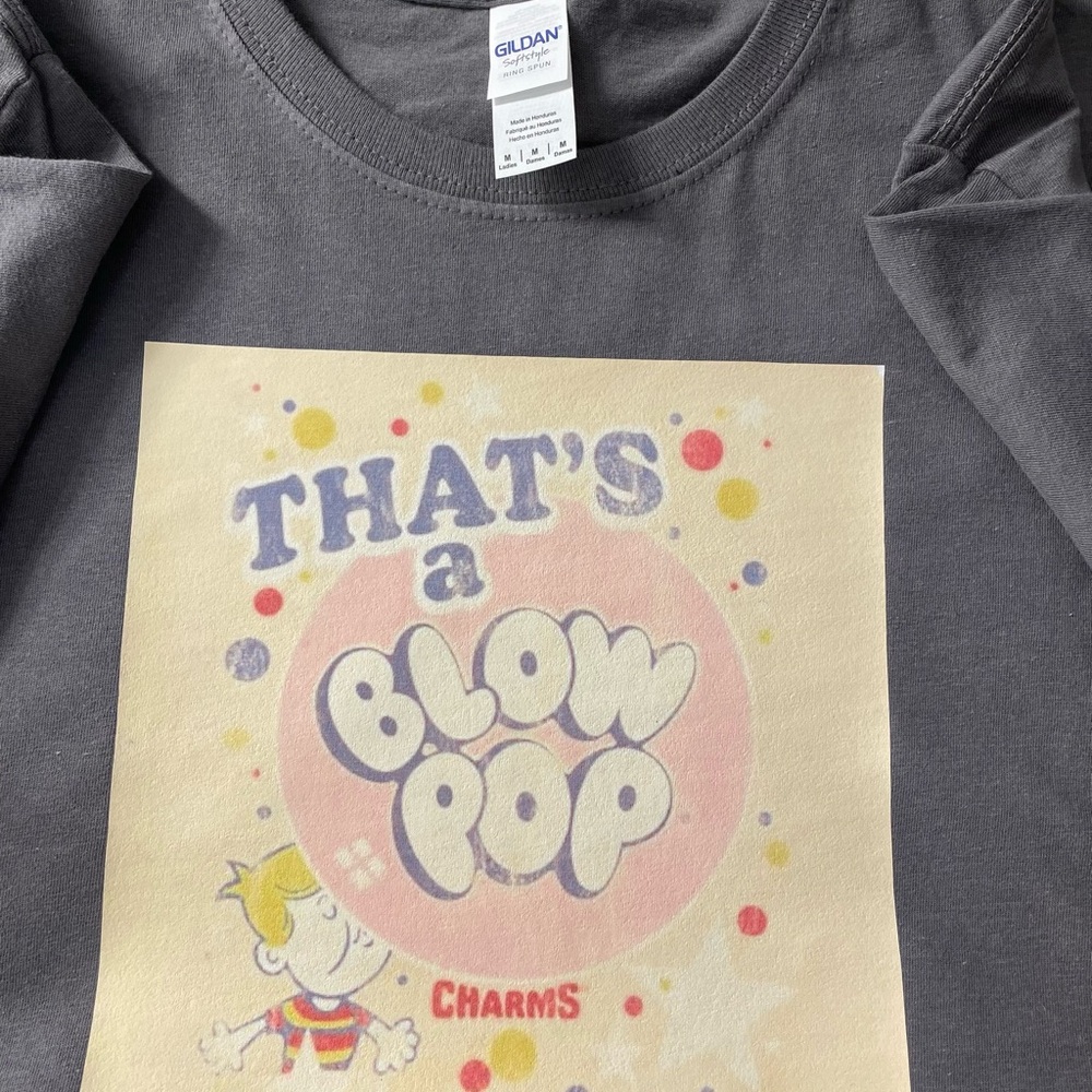 NEW Vintage Handcrafted Blow Pop tee 🖤